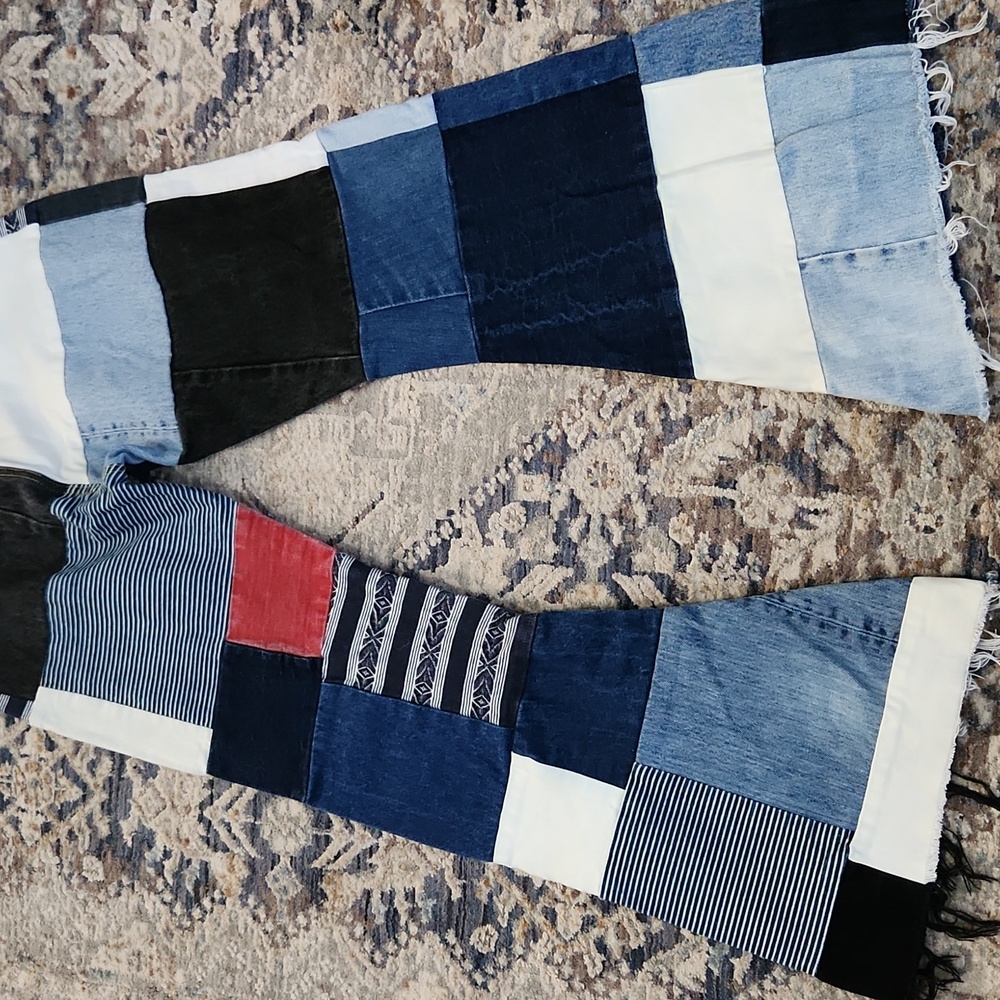 Patchwork Flare Jeans - image 5